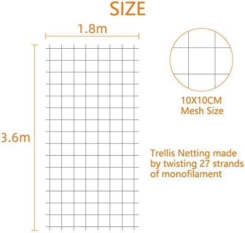 Pack of 2 Cucumber Tomato Trellis Netting, Heavy Duty Garden Netting - Image 2