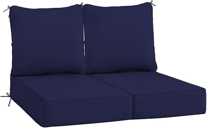 Sundale Outdoor Olefin Deep Seat Cushion Set of 2, Patio Chair Cushion and by SundaleOutdoor