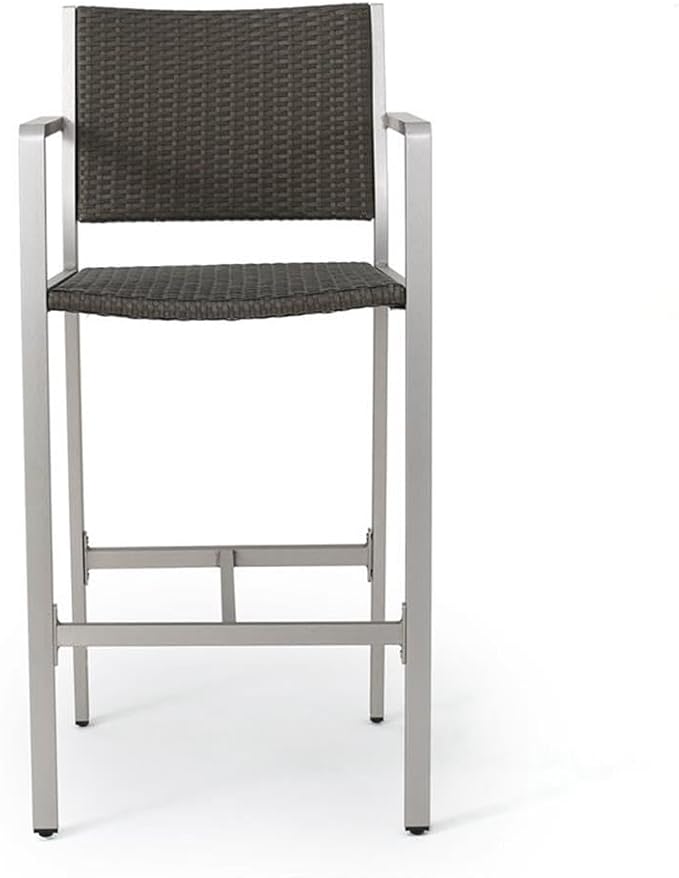 Christopher Knight Home Cape Coral Outdoor Wicker Bar Stools, 4-Pcs Set - Image 4
