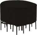 94 Inch Tall Round Patio Bar Height Table and Chair Set Cover Heavy Duty by Izzybang