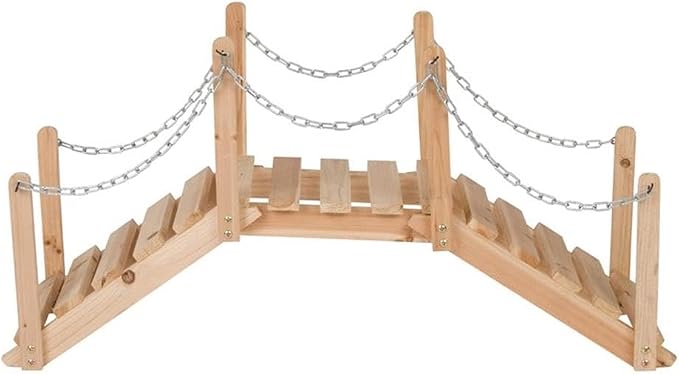 Pemberly Row Transitional Cedar Wood Decorative Garden Bridge, 3 ft, - Image 5