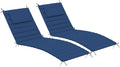 Sundale Outdoor Olefin Quilted Lounge Cushion Set of 2, Patio Foldable Chaise by SundaleOutdoor