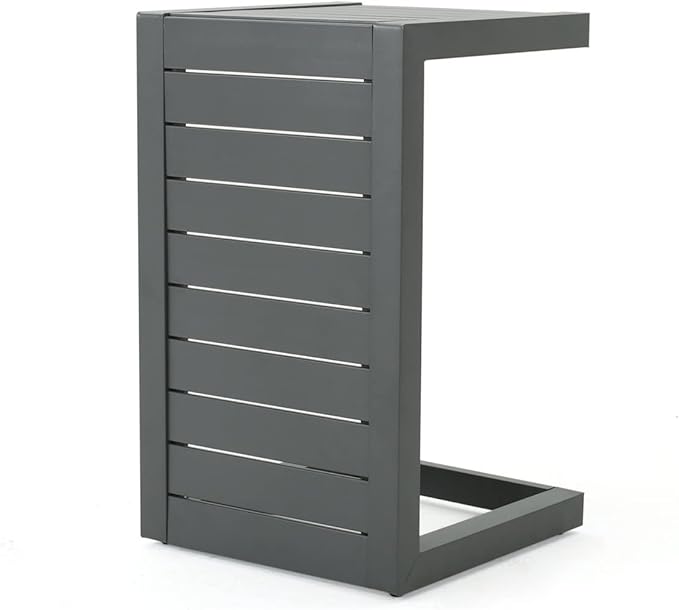 Christopher Knight Home Cape Coral Outdoor Aluminum C-Shaped Side Table by ChristopherKnightHome