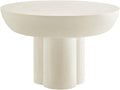Modway EEI-6760-WHI Caspian Round Concrete Coffee Table by Modway
