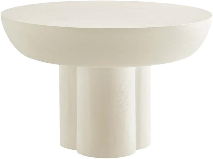 Modway EEI-6760-WHI Caspian Round Concrete Coffee Table by Modway