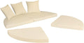 Outdoor Round Daybed Cushion Cover, Replacement Patio 66" Sun Bed 4 in 1 by FSJITF