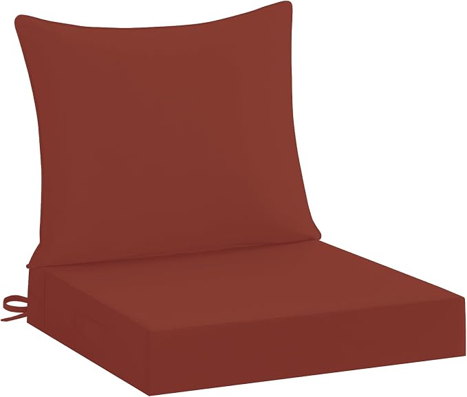downluxe 22x22 Outdoor Chair Cushions, Waterproof Fade Resistant Patio by Downluxe