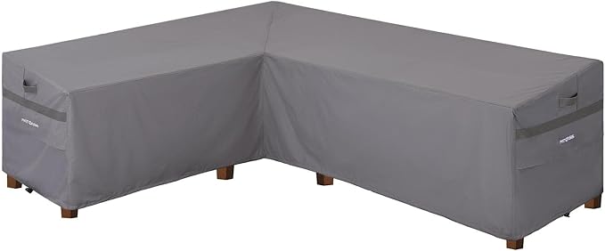 Outdoor Left Facing Sectional Sofa Cover Grey 85''L x 106''L x 34''D x by PATIOASIS