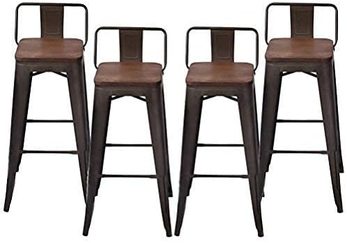Changjie Furniture 30 Inch Bar Stools Set of 4 Industrial Metal Barstools Bar - Image 6