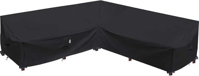 Heavy Duty Outdoor Sectional Sofa Cover, Lawn Patio Furniture Covers by Flexiyard