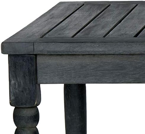 Safavieh Outdoor Collection Oakley Dark Slate Grey Coffee Table - Image 7