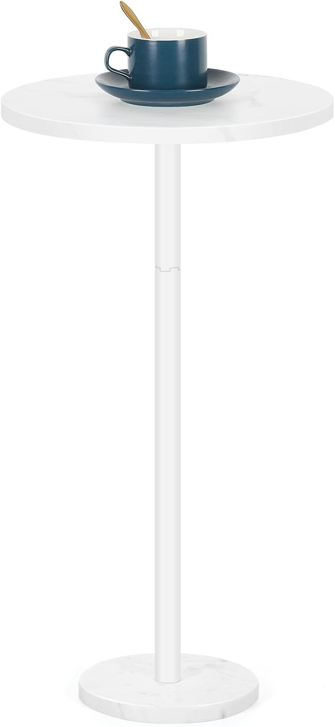 OYEAL Drink Side Table Outdoor Small Round Pedestal Table - Image 3