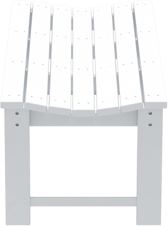 WO Home Furniture Outdoor 46" Backless HDPE Adirondack Bench, Poly Lumber Seat - Image 7