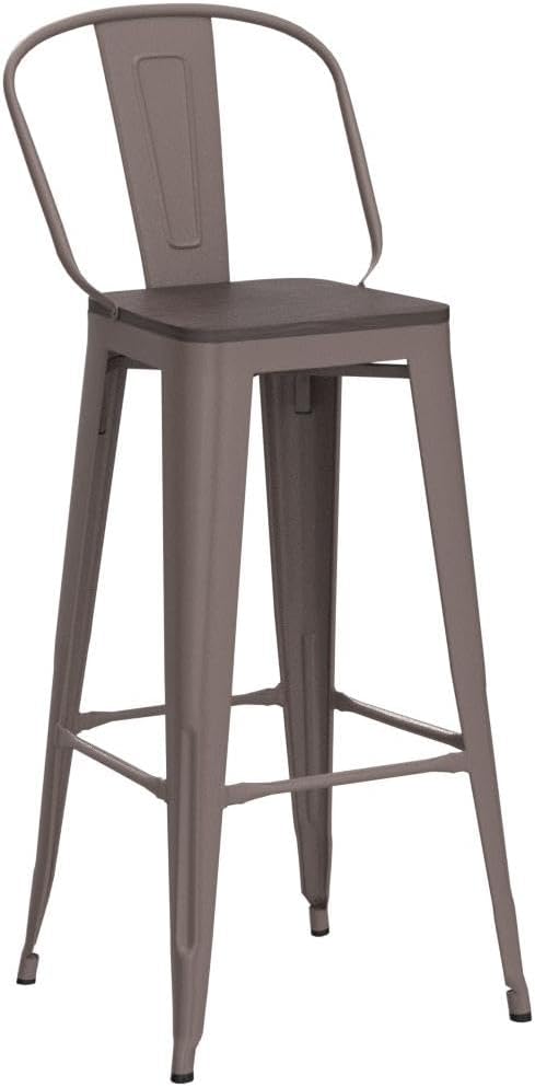 Aklaus Metal Bar Stools Set of 4, 30 inch Barstools Bar Height Bar Stool - Image 4
