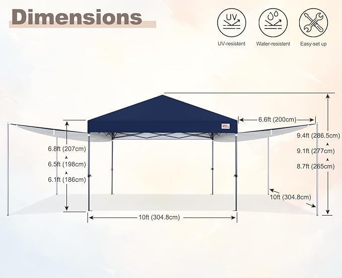 MASTERCANOPY Pop Up 10x10 Canopy Tent - Image 3