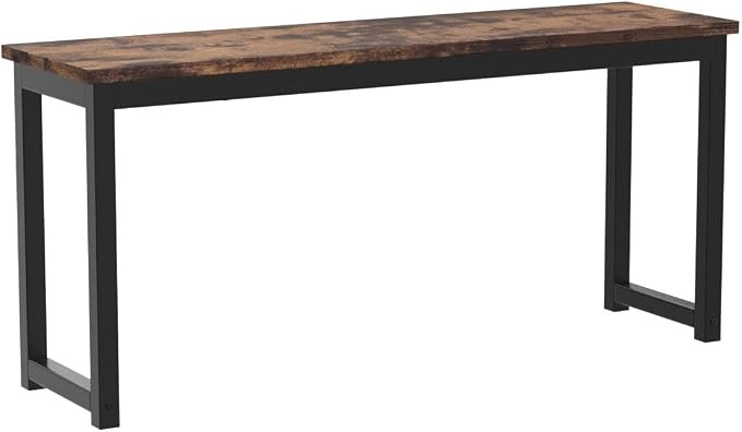 HOOBRO Dining Benches, Pair of 2 Industrial Style Indoor Benches, Durable Metal - Image 5