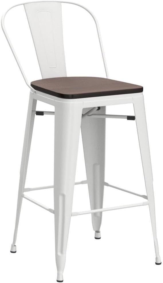 Aklaus Metal Bar Stools Set of 4, 26 inch Barstools Counter Height Bar Stool - Image 5