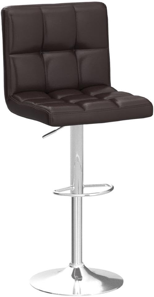 Yaheetech Bar Stools Set of 2, Adjustable PU Leather Swivel Barstools, Modern - Image 4