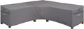 Grey Outdoor V-Shaped Sofa Cover 102''L x 102''W x 35.5''D x 31/26''H by PATIOASIS
