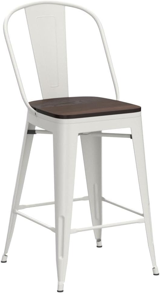 Aklaus Metal Bar Stools Set of 4, 24 inch Barstools Counter Height Bar Stool - Image 5