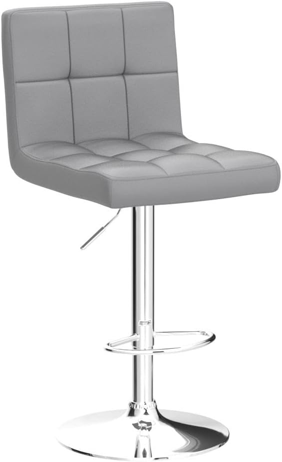 Yaheetech Bar Stools Set of 4, PU Leather Adjustable Barstools, Modern Counter - Image 4