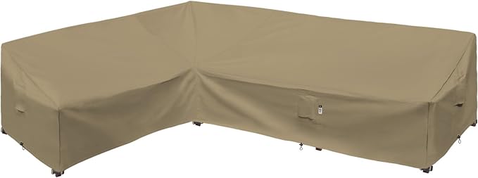 Heavy Duty Outdoor Sectional Sofa Cover, Lawn Patio Furniture Cover by Flexiyard