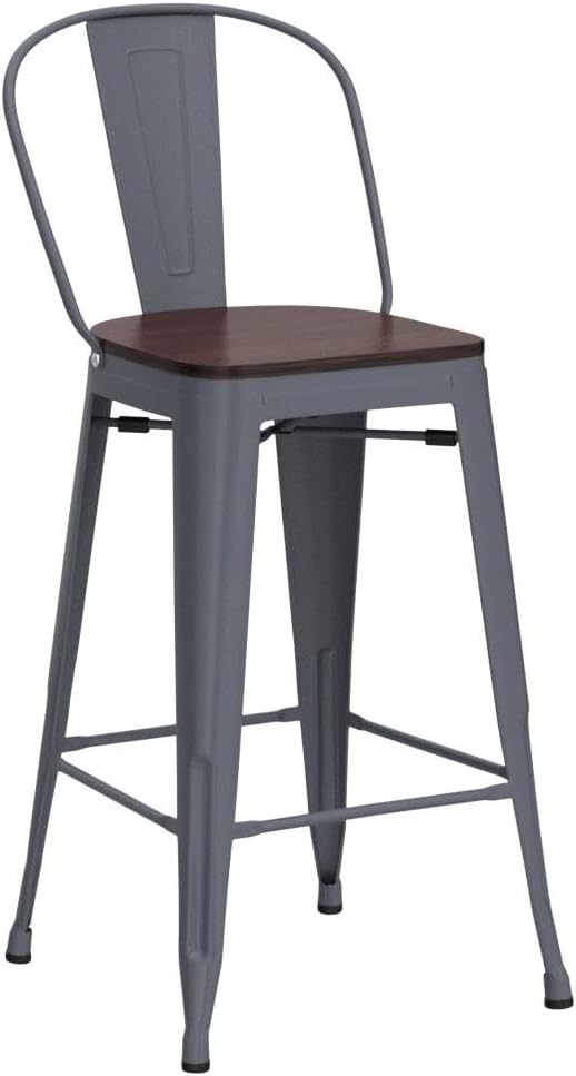 Yongqiang 26 inch Bar Stools Set of 4 Kitchen Counter Height Bar Chairs Modern - Image 4