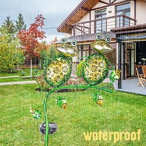 Bshine Outdoor Solar Garden Decorative Frog Lights, Waterproof LED Metal Stake - Image 4