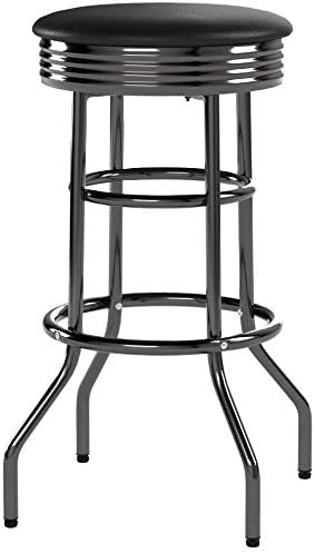 TRINITY Heavy Duty 30-Inch Backless Swivel Bar Stool - Image 5