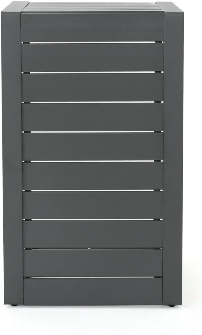 Christopher Knight Home Cape Coral Outdoor Aluminum C-Shaped Side Table - Image 4