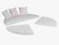 Outdoor Round daybed Cushion Cover, 4 in 1 Cushion Cover by FSJITF
