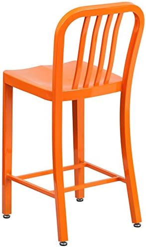 Flash Furniture Gael Commercial Grade 2 Pack 24" High Orange Metal - Image 6