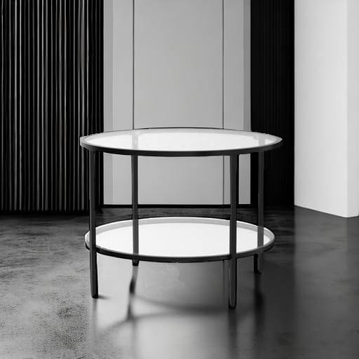 VINGLI 25.6" Round Black Coffee Tables - Image 6