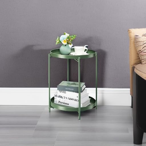 danpinera 2 Tier Metal Side Table - Image 2