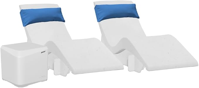 Aqua Outdoors in-Pool DEEP Ledge Chaise Set by AquaOutdoors