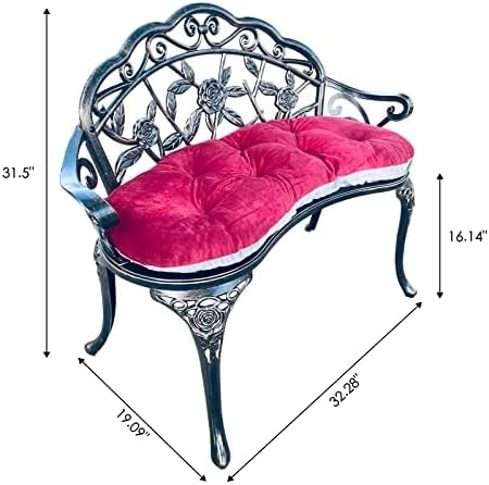 Mandolin Outdoor Park Garden Chair, All Chair Anti Rust Cast Aluminum Patio - Image 2