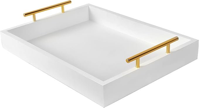 16"x12" Serving Trays with Handles, Ottoman Trays, Living Room, and Outdoors by MoonlitPond