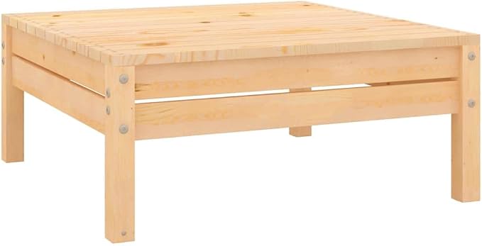vidaXL Solid Pinewood Patio Footstool by vidaXL