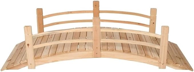 Pemberly Row Cedar Wood Garden Bridge, 73 in Length, Handcrafted - Image 6