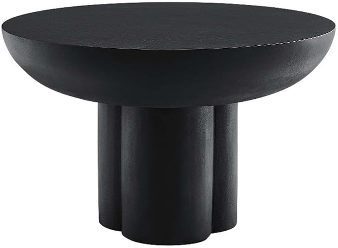 Modway EEI-6760-BLK Caspian Round Concrete Coffee Table by Modway