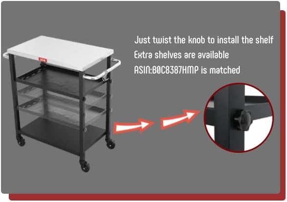 3-Shelf Grill Table, Pizza Oven Stand - Image 3
