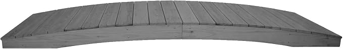 10 FT Grey Amish Made Pinewood Heavy Duty Garden Bridge by Unknown