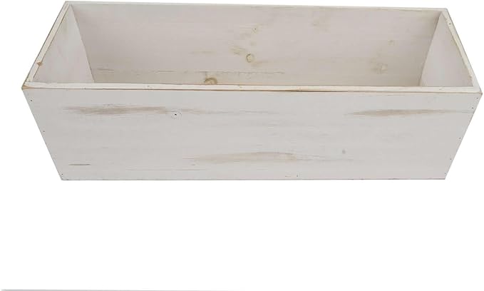 Efavormart 18"x6" Whitewash Wood Planter Box - Image 7