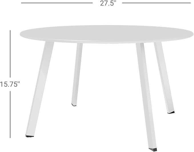 Grand patio 28-inch Outdoor Steel Coffee Table, Round Patio Side Table - Image 3