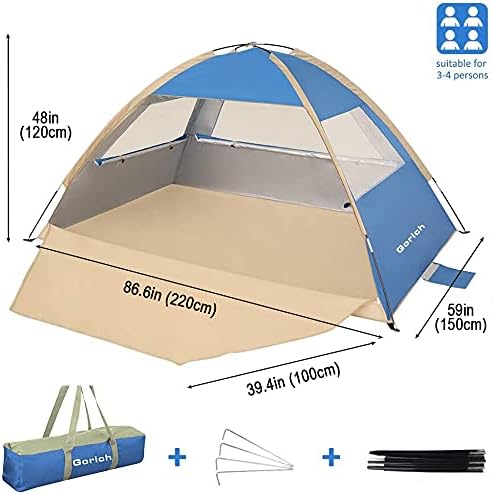 Gorich Beach Tent Sun Shelter for 3/4-5/6-7/8-10 Person - Image 4