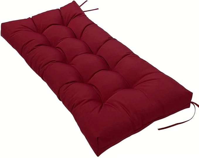 SEAHOME Waterproof Indoor/Outdoor Garden Bench Seat Cushions, Tufted Loveseat by SEAHOME