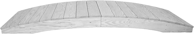 8 FT White Amish Made Pinewood Heavy Duty Garden Bridge by Unknown