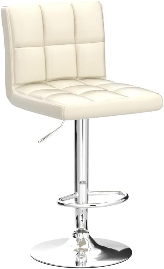 Yaheetech Bar Stools Set of 2, Adjustable PU Leather Swivel Barstools, Modern - Image 4