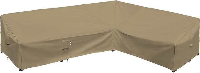 Heavy Duty Outdoor Sectional Sofa Cover, Lawn Patio Couch Protector by Flexiyard