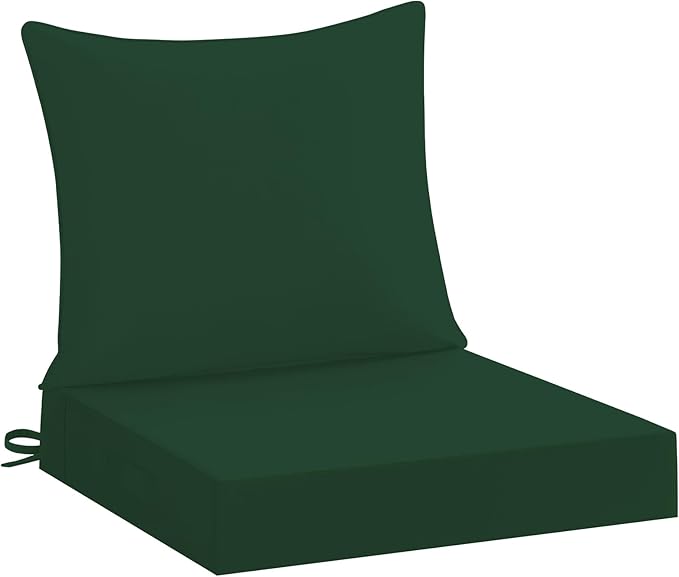 downluxe 22x22 Outdoor Chair Cushions, Waterproof Fade Resistant Patio by Downluxe